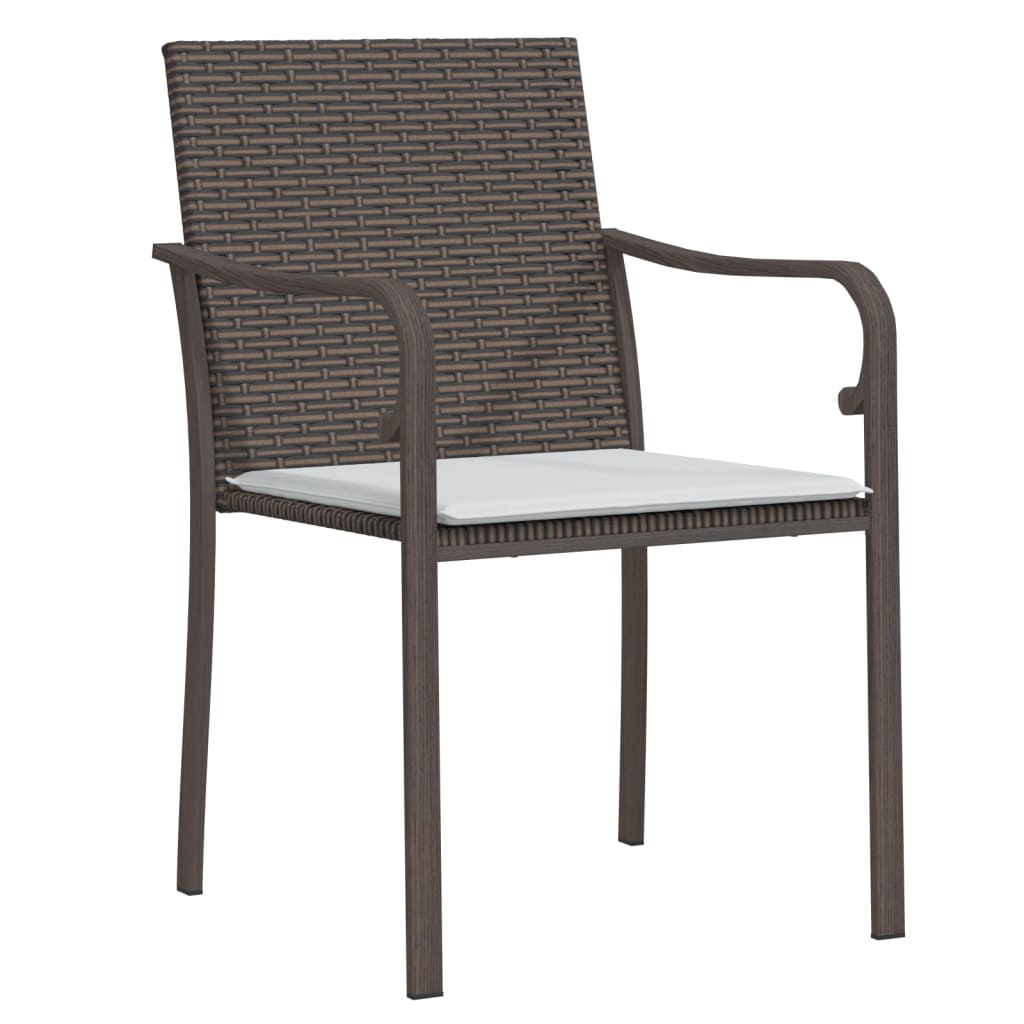 vidaXL Patio Chair Outdoor Seat with Cushions Patio Furniture Poly Rattan-14