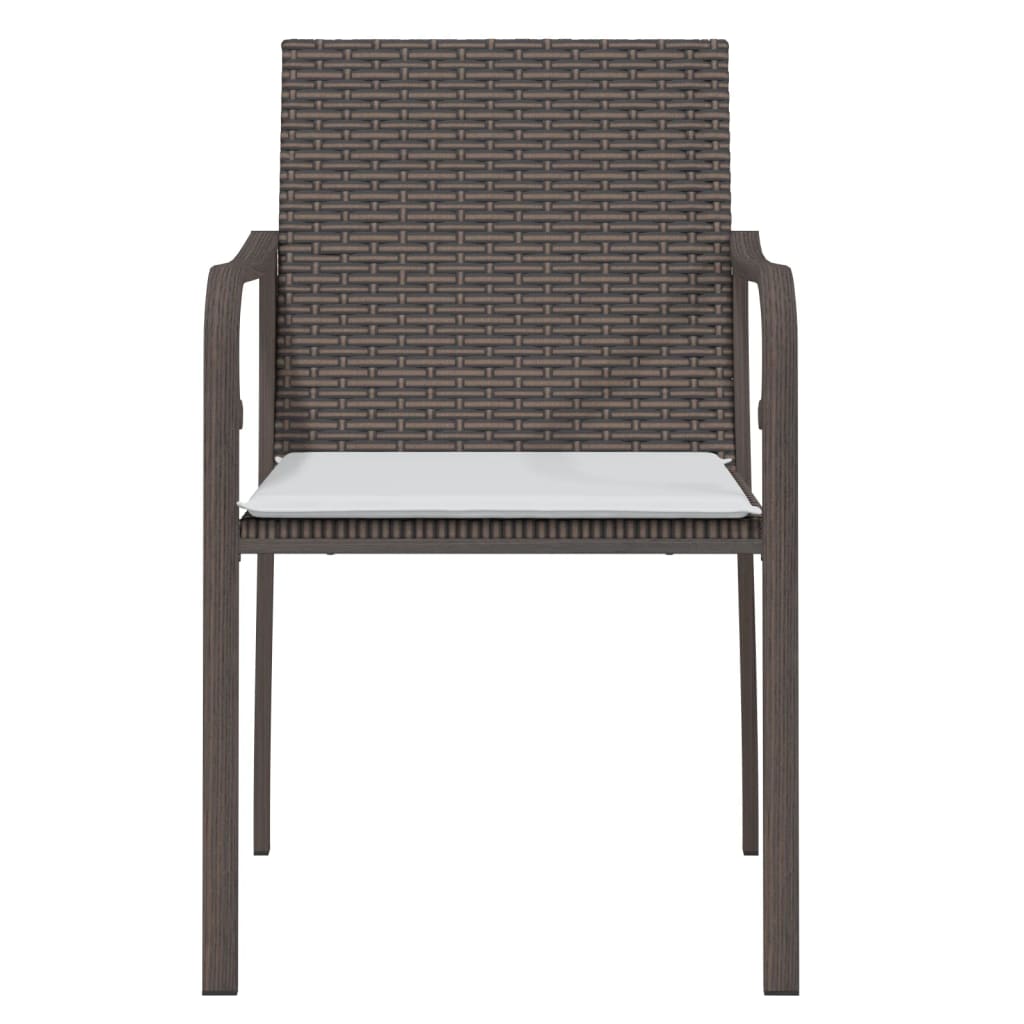 vidaXL Patio Chair Outdoor Seat with Cushions Patio Furniture Poly Rattan-18