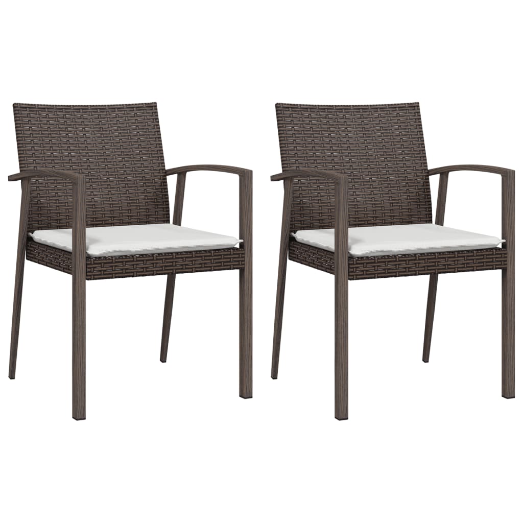 vidaXL Patio Chair Outdoor Seat with Cushions Patio Furniture Poly Rattan-39