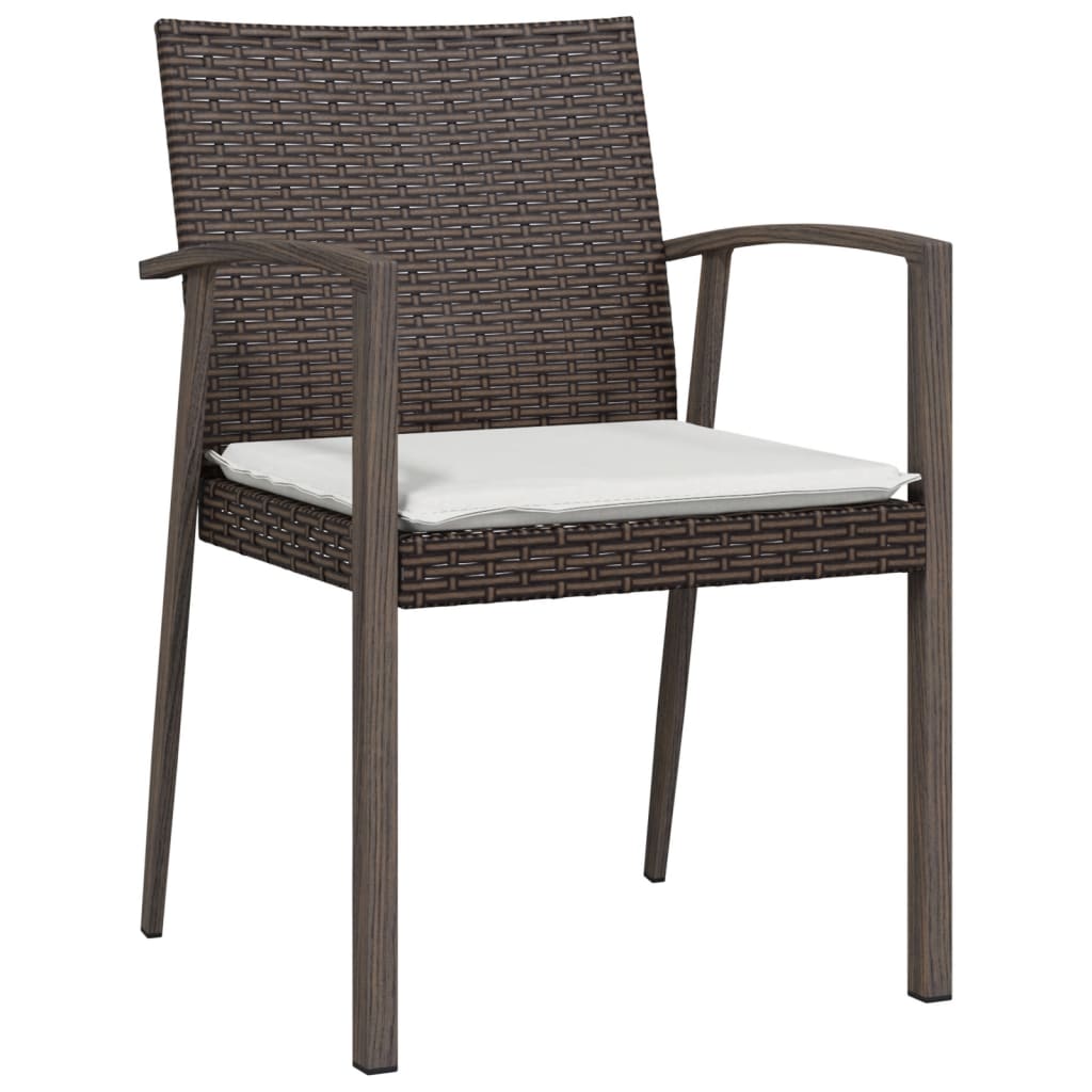 vidaXL Patio Chair Outdoor Seat with Cushions Patio Furniture Poly Rattan-6