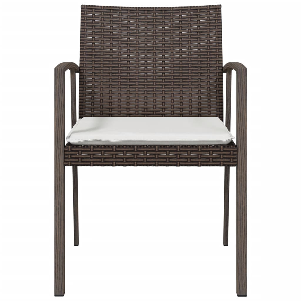 vidaXL Patio Chair Outdoor Seat with Cushions Patio Furniture Poly Rattan-12