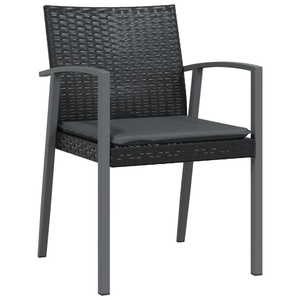 vidaXL Patio Chair Outdoor Seat with Cushions Patio Furniture Poly Rattan-46