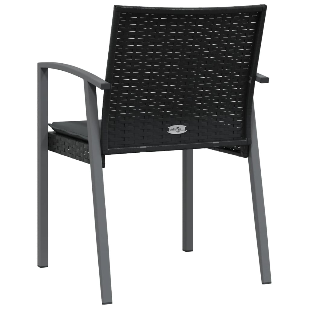 vidaXL Patio Chair Outdoor Seat with Cushions Patio Furniture Poly Rattan-8