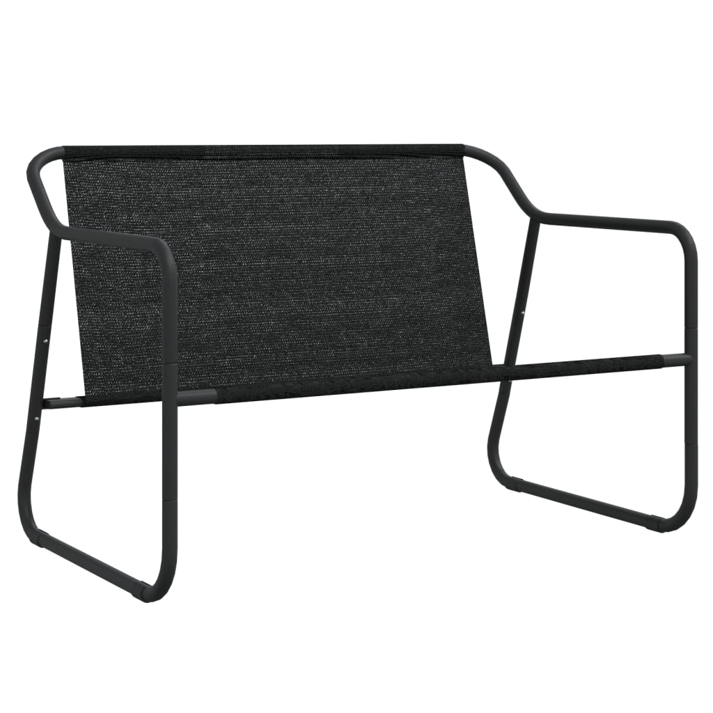 vidaXL 2-Seater Patio Bench with Cushion Anthracite Steel-3