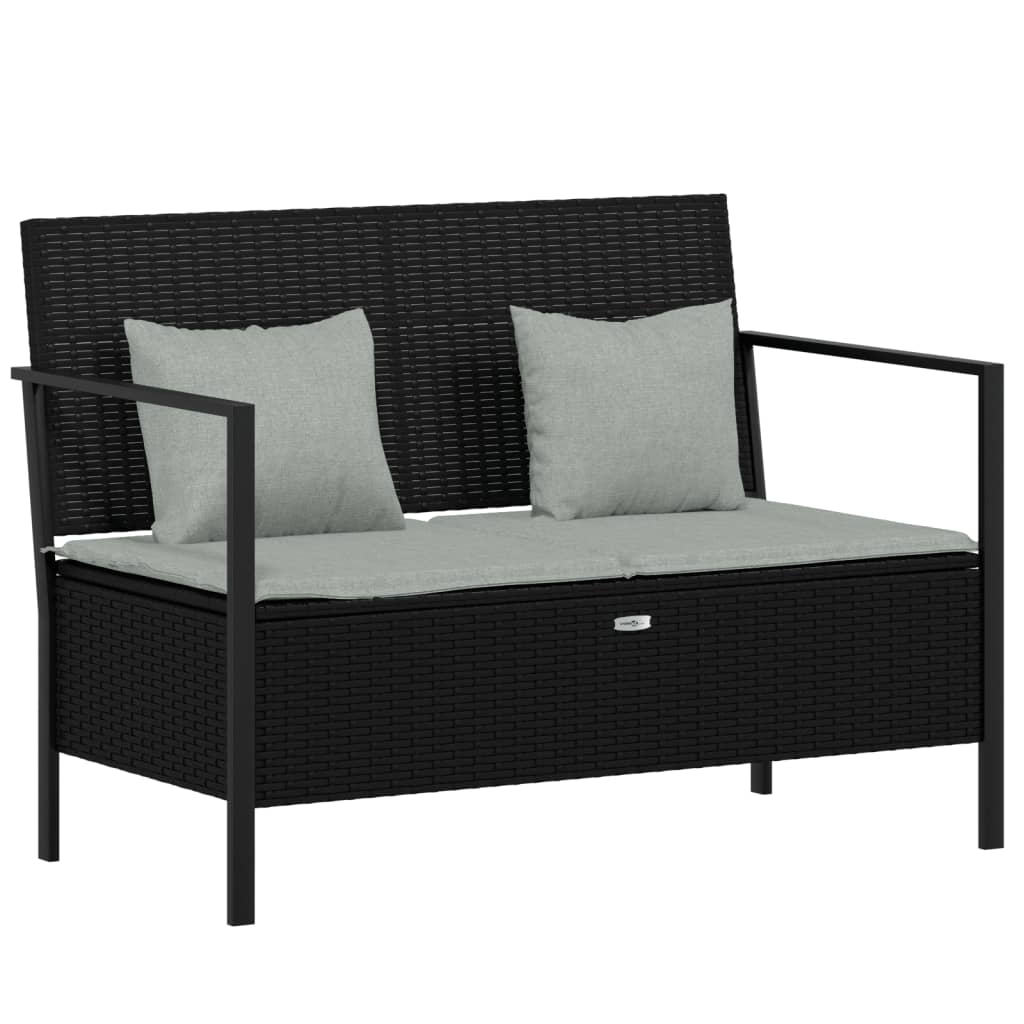 vidaXL Patio Furniture Outdoor Seating with Cushions for Deck Poly Rattan-18