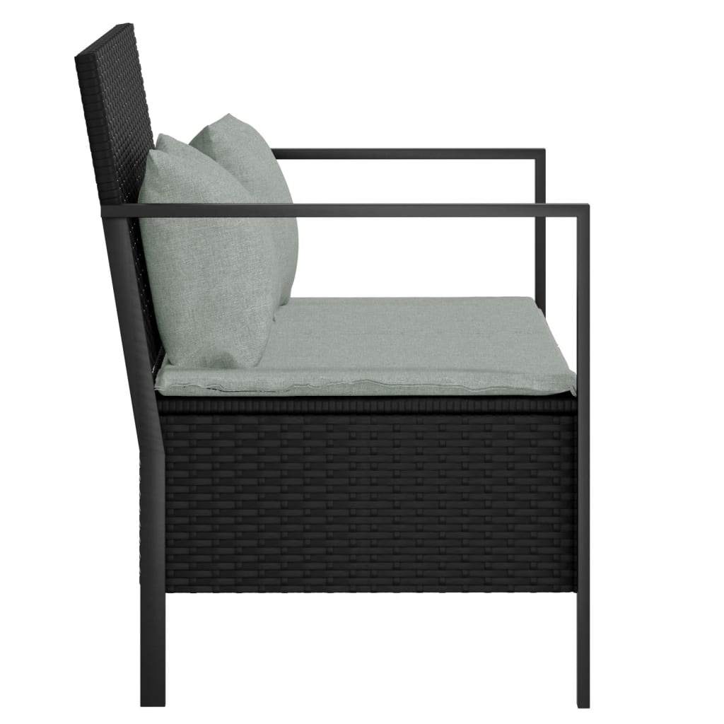 vidaXL Patio Furniture Outdoor Seating with Cushions for Deck Poly Rattan-26