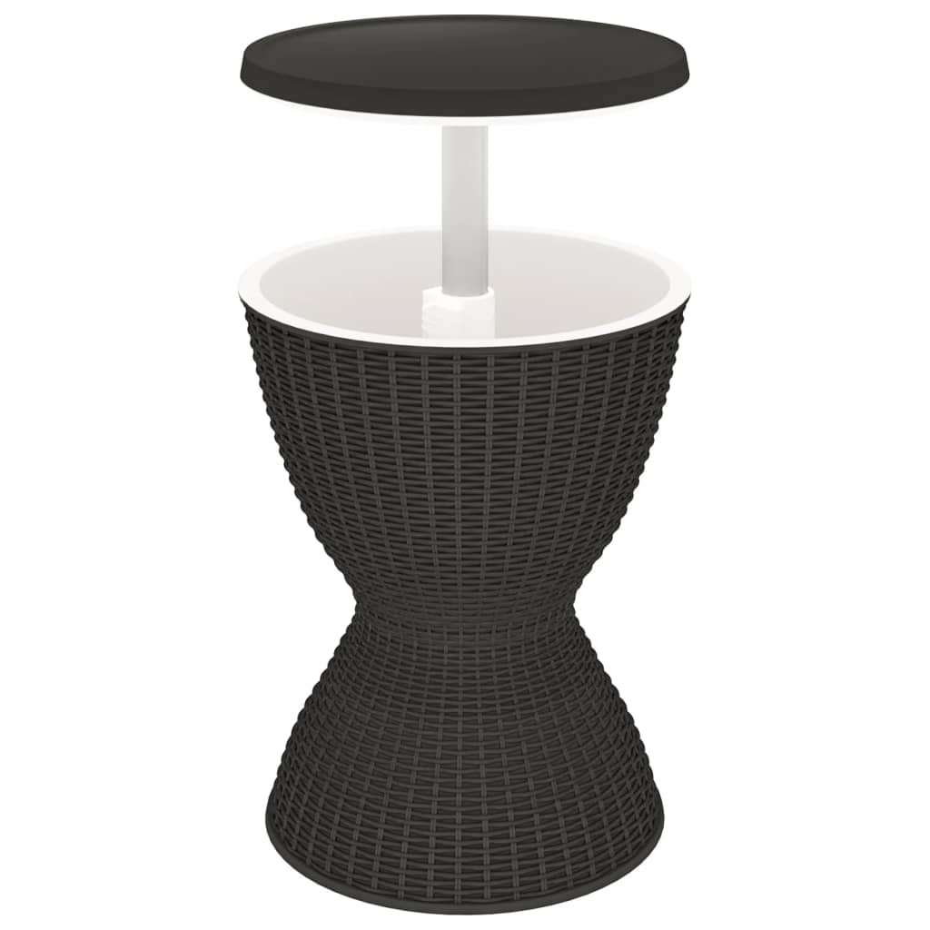 vidaXL Table 3-in-1 Beer and Wine Ice Bucket Cocktail Table Polypropylene-0