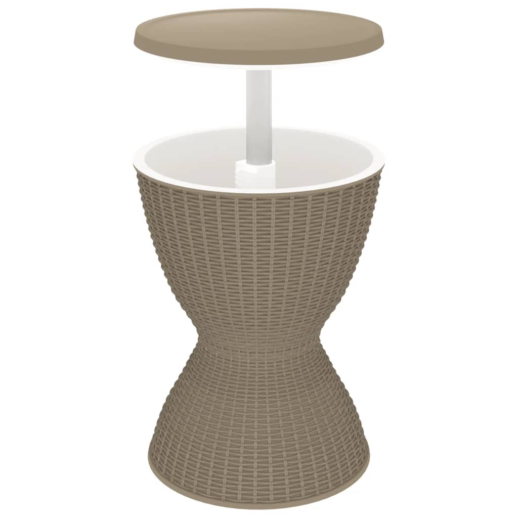 vidaXL Table 3-in-1 Beer and Wine Ice Bucket Cocktail Table Polypropylene-2