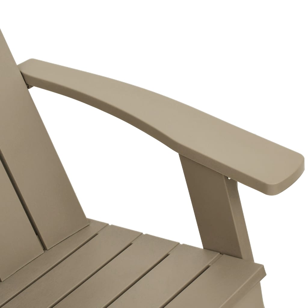 vidaXL Patio Adirondack Chair Light Brown 29.5"x34.8"x35.2" Polypropylene-5