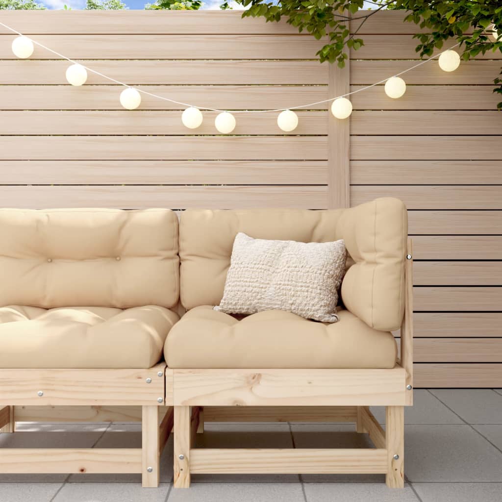 vidaXL Corner Sofa with Cushions Solid Wood Pine-0