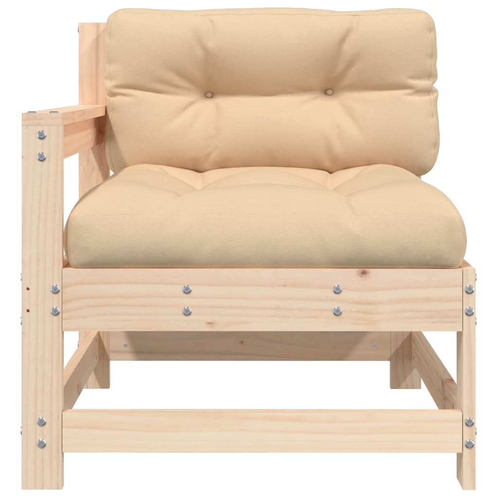 vidaXL Patio Chair with Cushions Solid Wood Pine-1