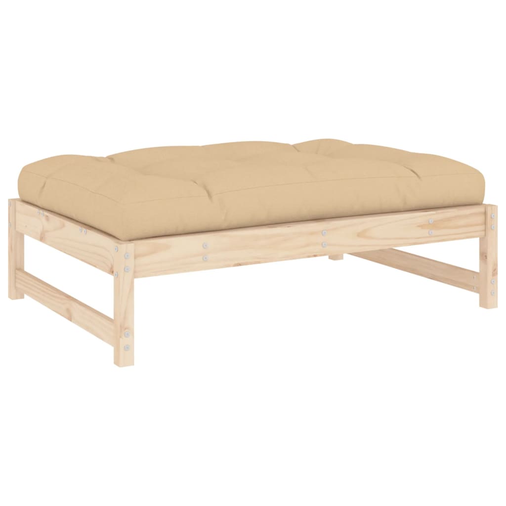 vidaXL Patio Footstool 47.2"x31.5" Solid Wood Pine-4