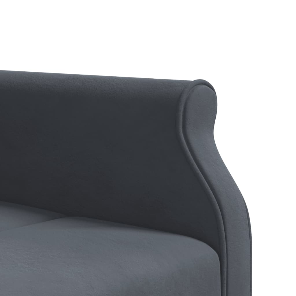 vidaXL Sofa Bed Sleeper Sofa Settee L Shaped Folding Sleeper Couch Bed Velvet-18
