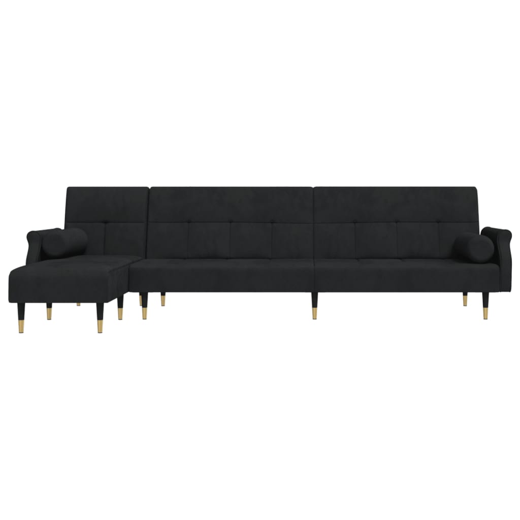 vidaXL Sofa Bed Sleeper Sofa Settee L Shaped Folding Sleeper Couch Bed Velvet-1