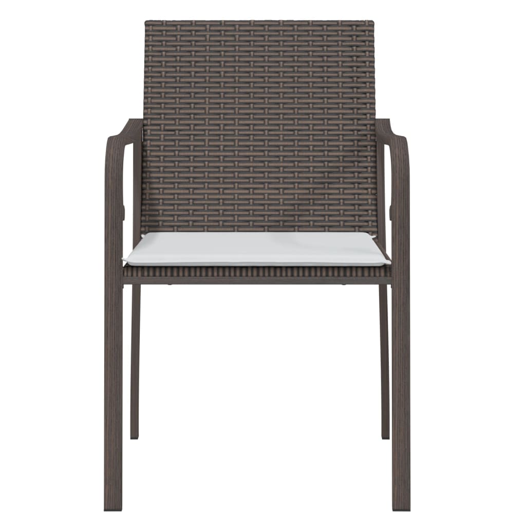 vidaXL Patio Chair Outdoor Seat with Cushions Patio Furniture Poly Rattan-9