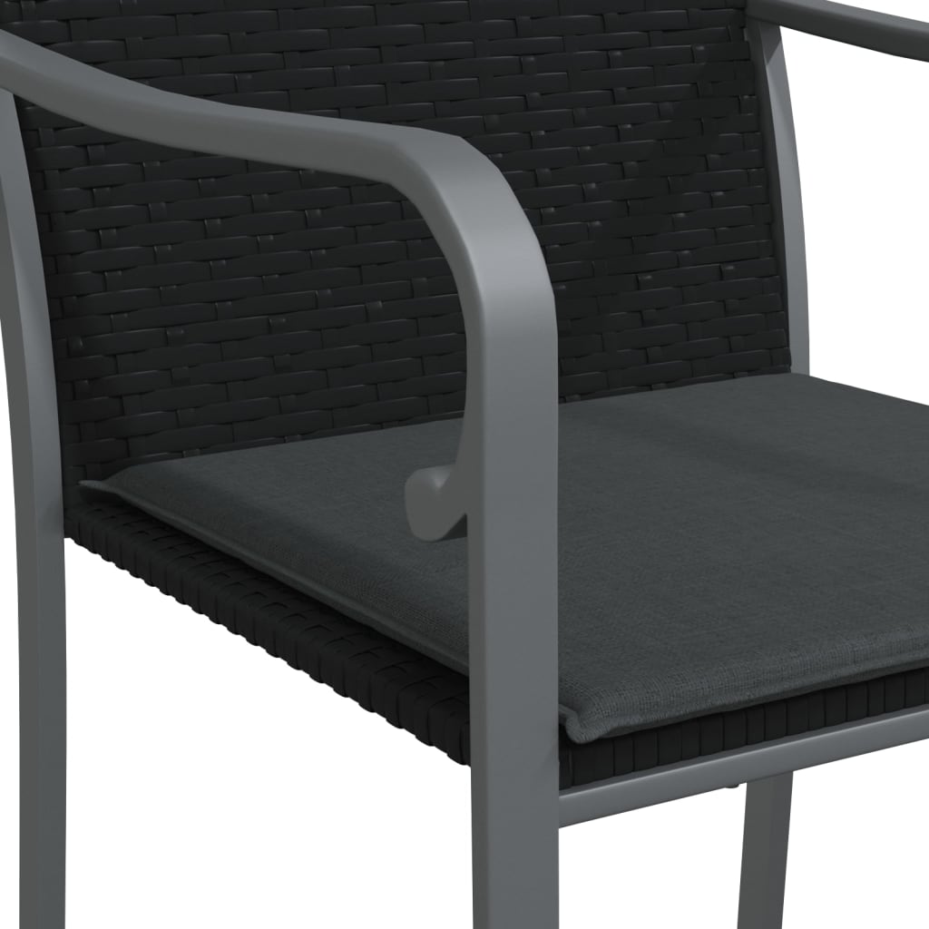 vidaXL Patio Chair Outdoor Seat with Cushions Patio Furniture Poly Rattan-51