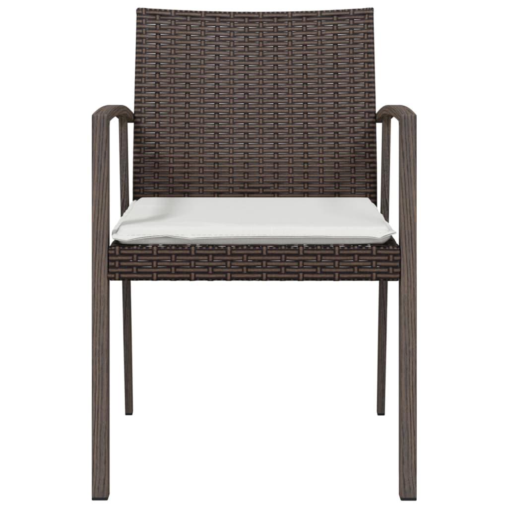 vidaXL Patio Chair Outdoor Seat with Cushions Patio Furniture Poly Rattan-21