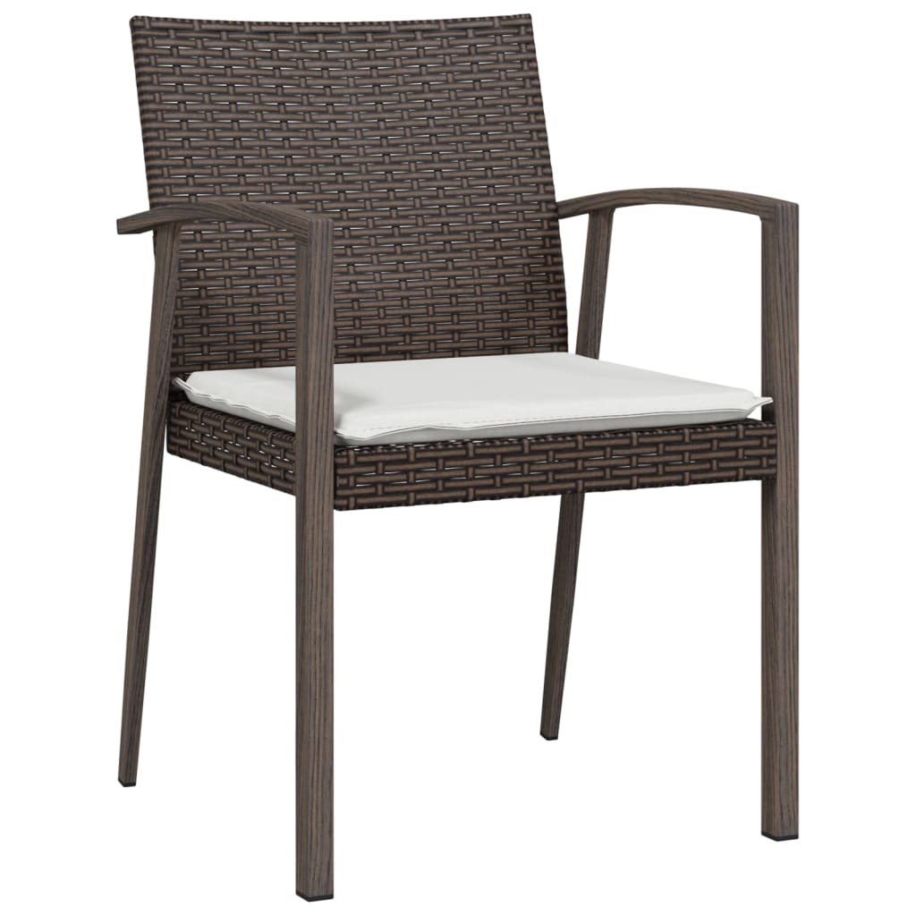 vidaXL Patio Chair Outdoor Seat with Cushions Patio Furniture Poly Rattan-35