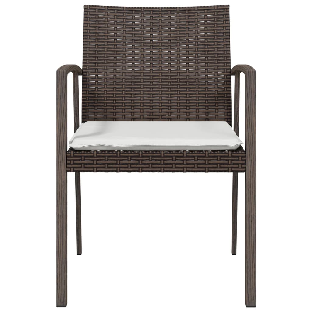vidaXL Patio Chair Outdoor Seat with Cushions Patio Furniture Poly Rattan-40