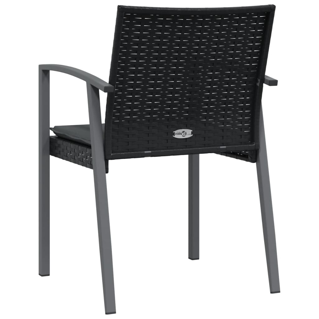 vidaXL Patio Chair Outdoor Seat with Cushions Patio Furniture Poly Rattan-36