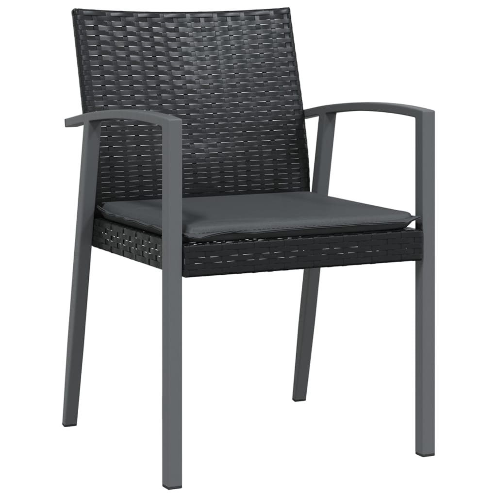 vidaXL Patio Chair Outdoor Seat with Cushions Patio Furniture Poly Rattan-32