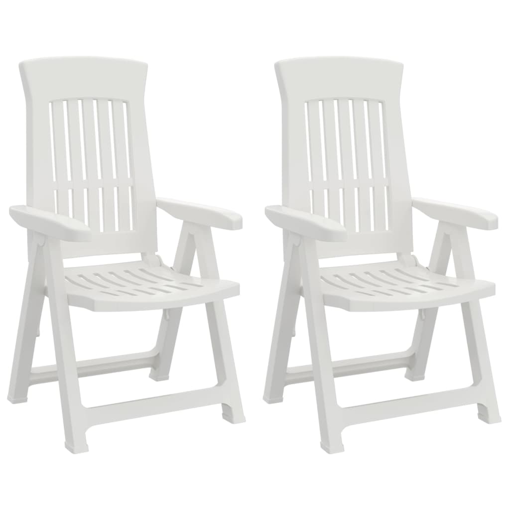 vidaXL Reclining Chair Outdoor Folding Armchair Garden Furniture 2 Pcs PP-7