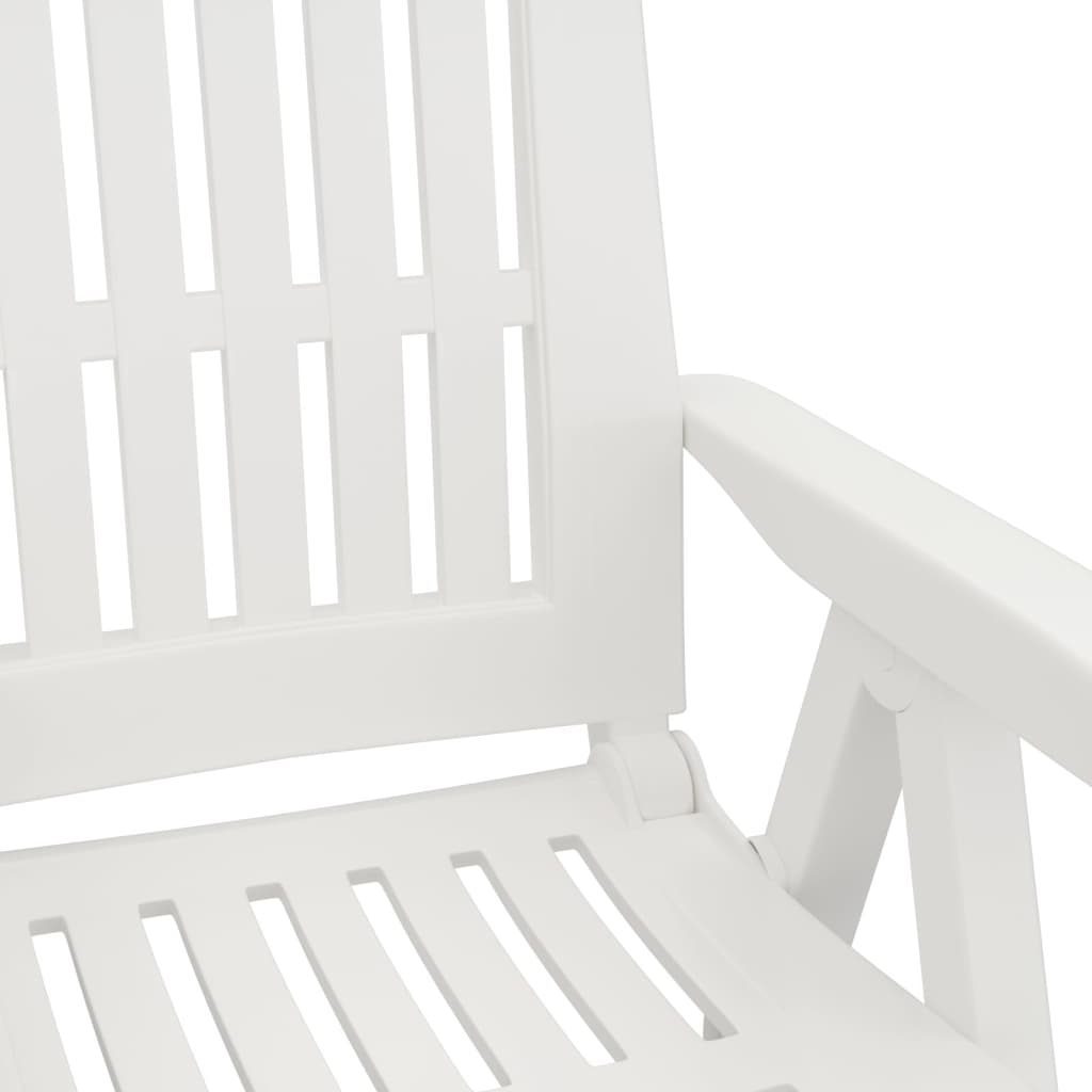 vidaXL Reclining Chair Outdoor Folding Armchair Garden Furniture 2 Pcs PP-18