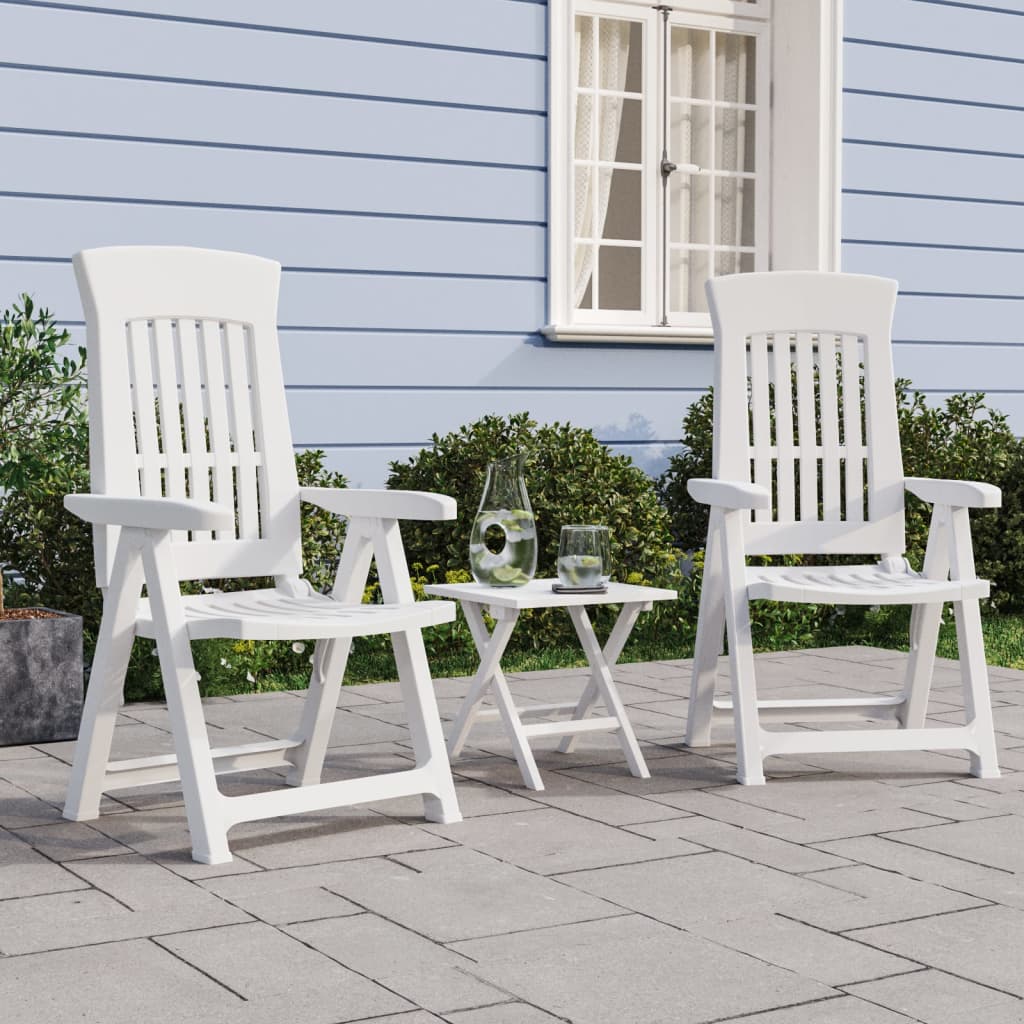 vidaXL Reclining Chair Outdoor Folding Armchair Garden Furniture 2 Pcs PP-26