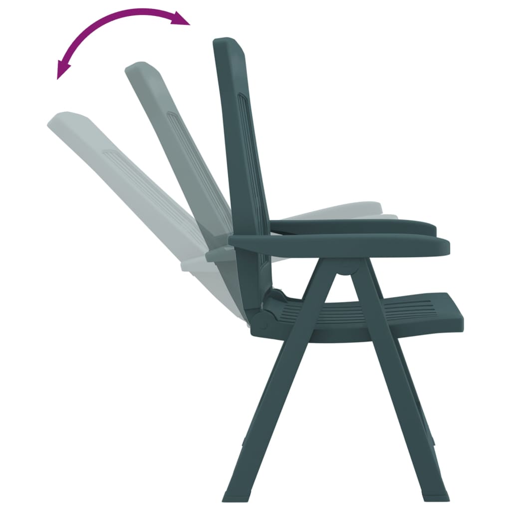 vidaXL Reclining Chair Outdoor Folding Armchair Garden Furniture 2 Pcs PP-20