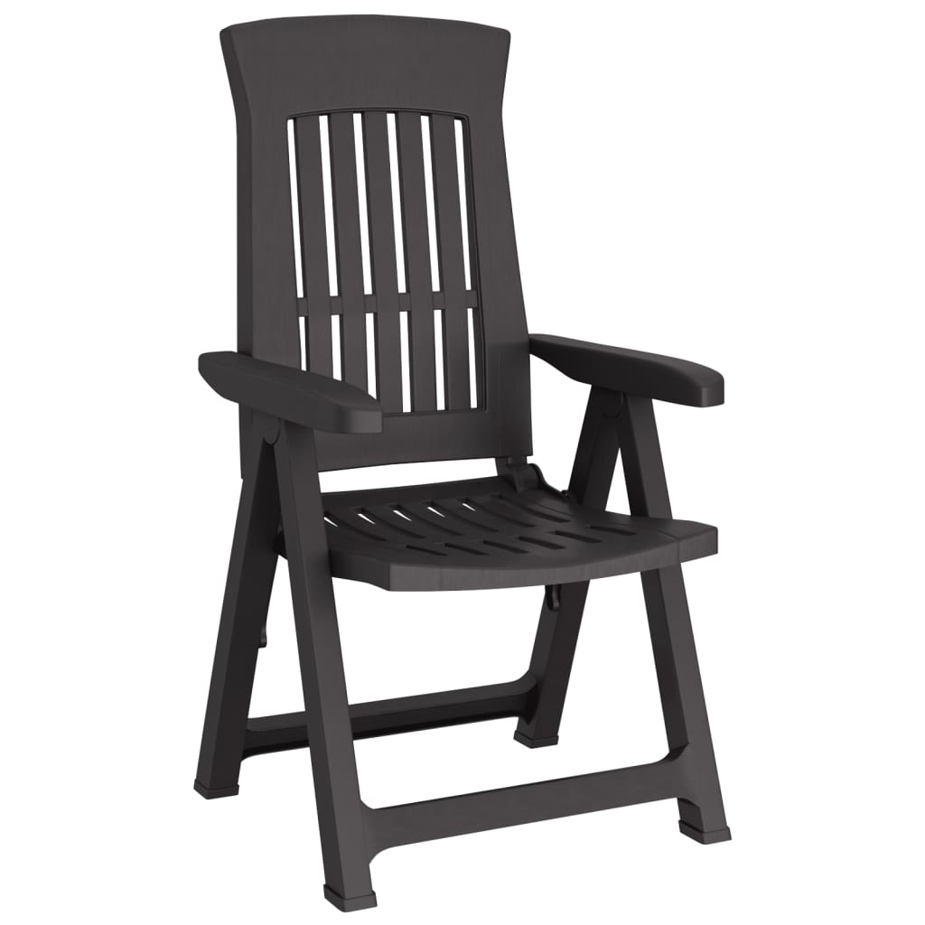 vidaXL Reclining Chair Outdoor Folding Armchair Garden Furniture 2 Pcs PP-16
