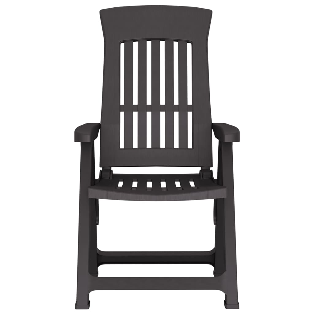 vidaXL Reclining Chair Outdoor Folding Armchair Garden Furniture 2 Pcs PP-19