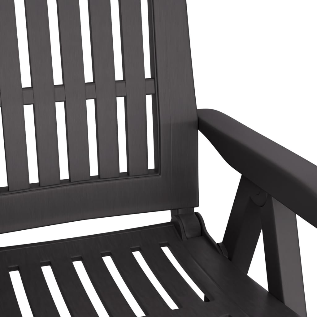 vidaXL Reclining Chair Outdoor Folding Armchair Garden Furniture 2 Pcs PP-2