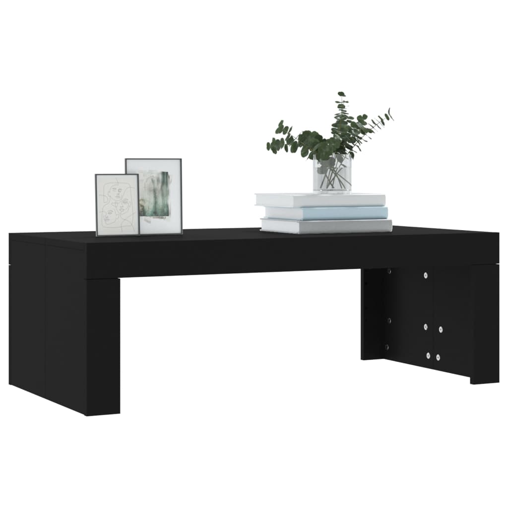 vidaXL Coffee Table Black 40.2"x19.7"x14.2" Engineered Wood-2