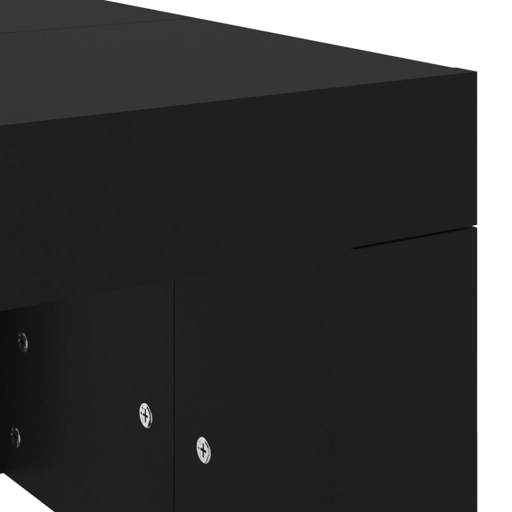 vidaXL Coffee Table Black 40.2"x19.7"x14.2" Engineered Wood-6
