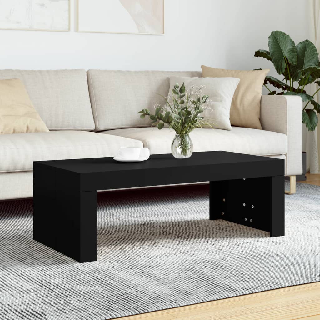 vidaXL Coffee Table Black 40.2"x19.7"x14.2" Engineered Wood-1