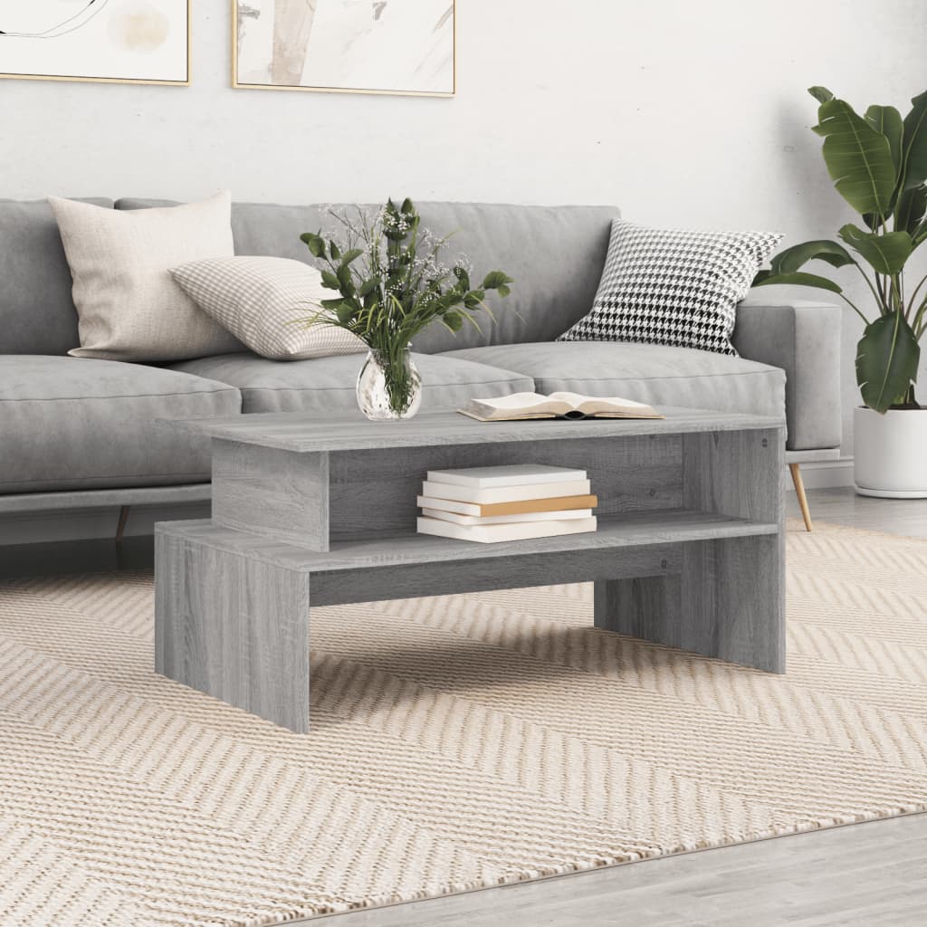 vidaXL Coffee Table Accent Couch Sofa Side Table with Storage Engineered Wood-17