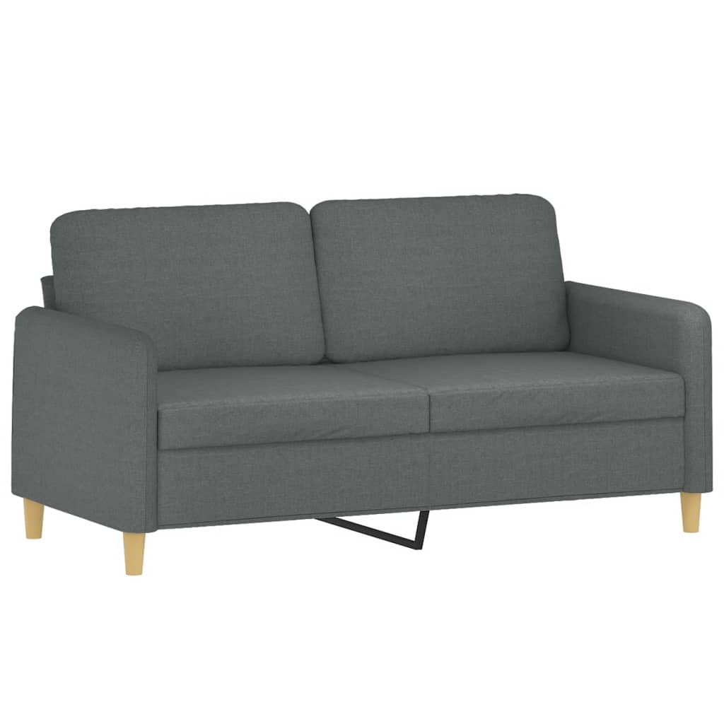 vidaXL 2-Seater Sofa with Throw Pillows Accent Loveseat for Living Room Fabric-5