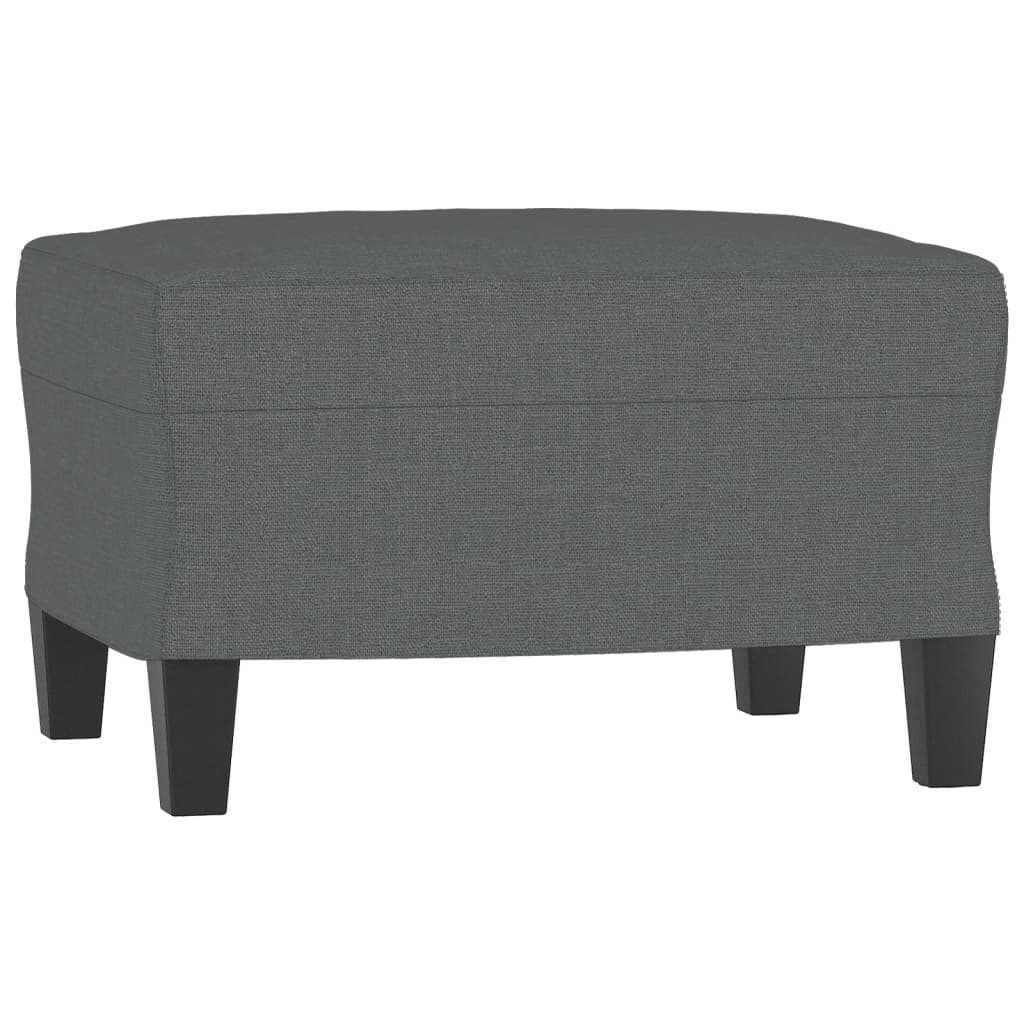 vidaXL 3-Seater Sofa with Footstool Dark Gray 70.9" Fabric-4