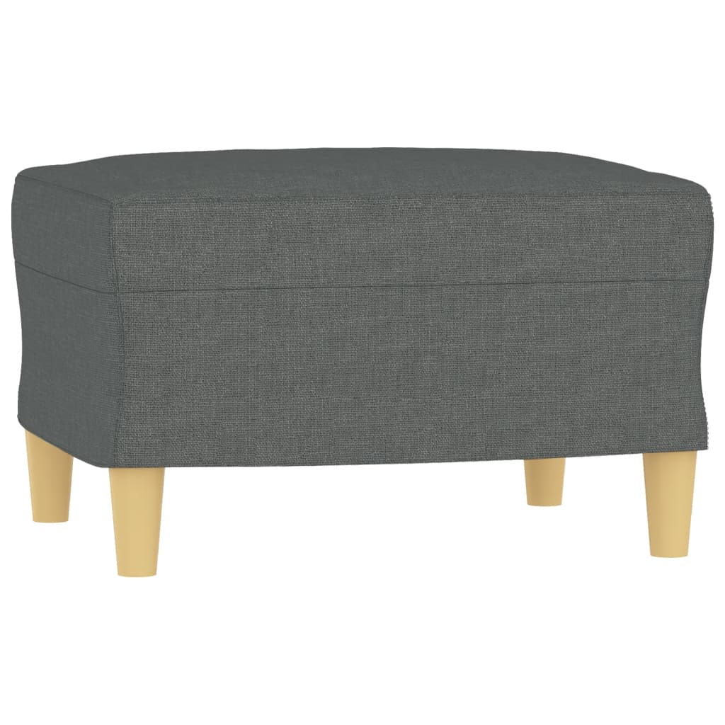 vidaXL Sofa Chair with Footstool Dark Gray 23.6" Fabric-4