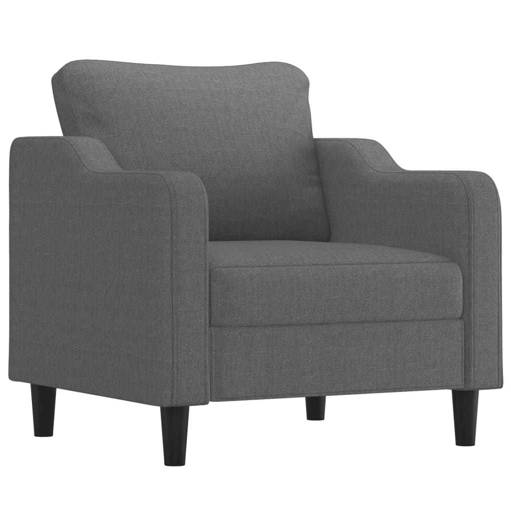 vidaXL Sofa Chair Single Sofa Armchair with Footstool for Living Room Fabric-4