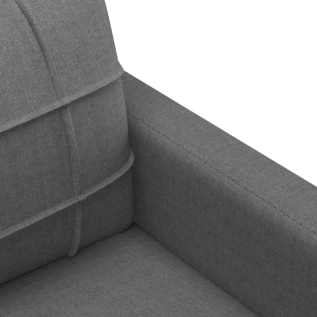 vidaXL 4 Piece Sofa Set with Cushions Dark Gray Fabric-5
