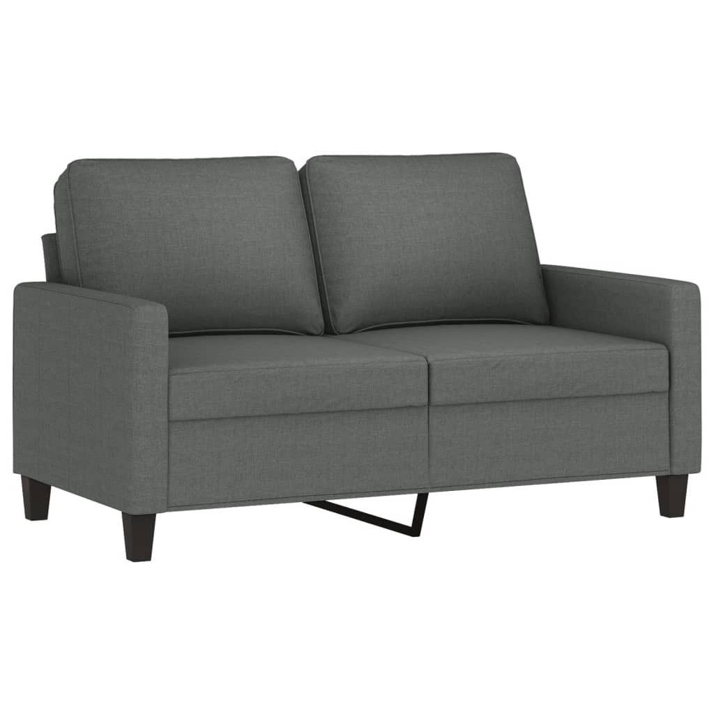 vidaXL 4 Piece Sofa Set with Cushions Dark Gray Fabric-2