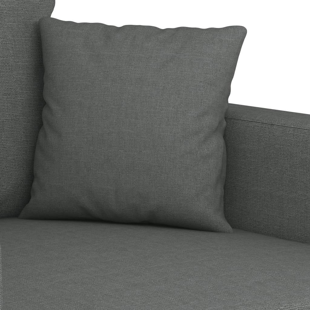 vidaXL 4 Piece Sofa Set with Pillows Dark Gray Fabric-5