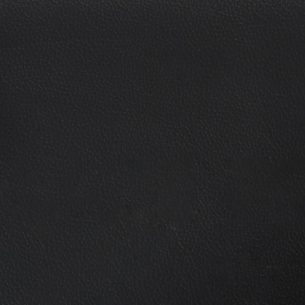 vidaXL 3 Piece Sofa Set with Cushions Black Faux Leather-6