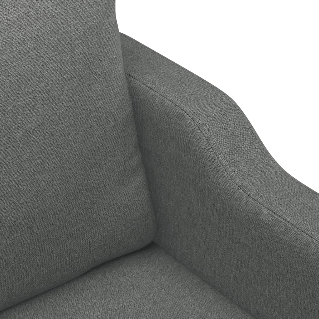 vidaXL 4 Piece Sofa Set with Cushions Dark Gray Fabric-5