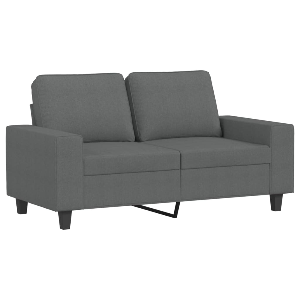 vidaXL 2 Piece Sofa Set Dark Gray Fabric-1