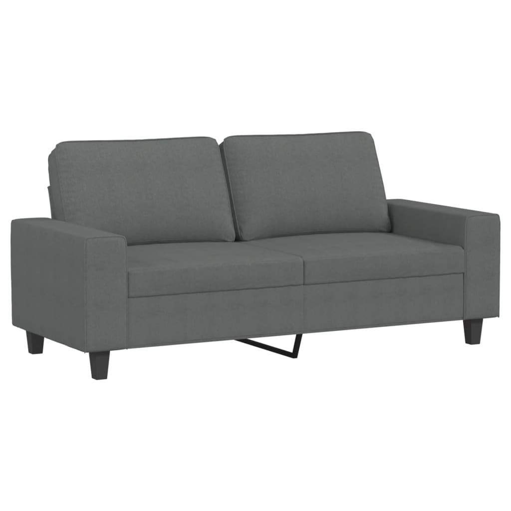 vidaXL 3 Piece Sofa Set Dark Gray Fabric-2