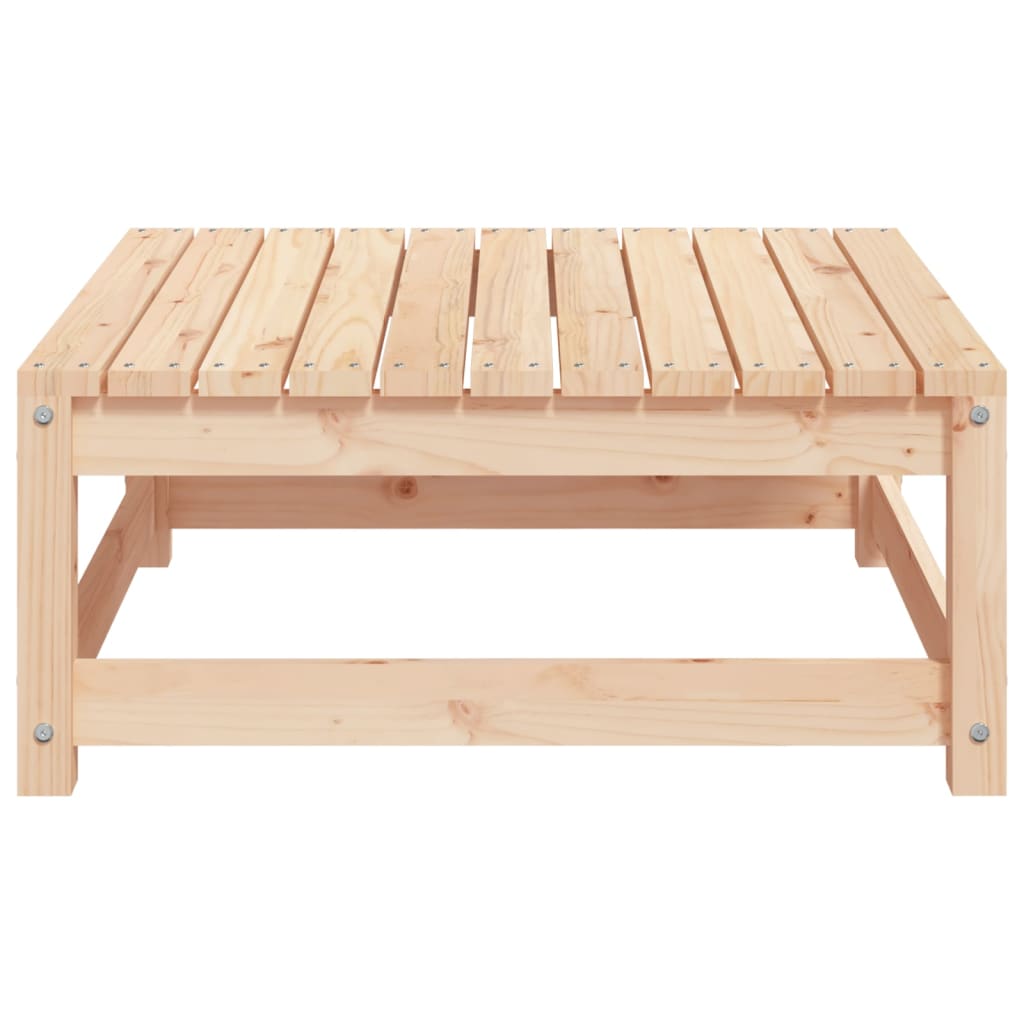 vidaXL Patio Footstool 27.6"x27.6"x11.8" Solid Wood Pine-4