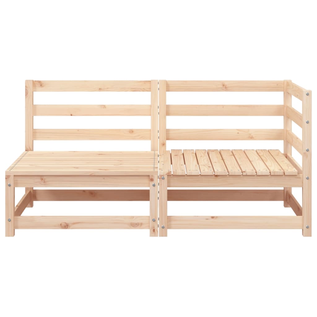 vidaXL Patio Sofa 2-Seater Solid Wood Pine-3