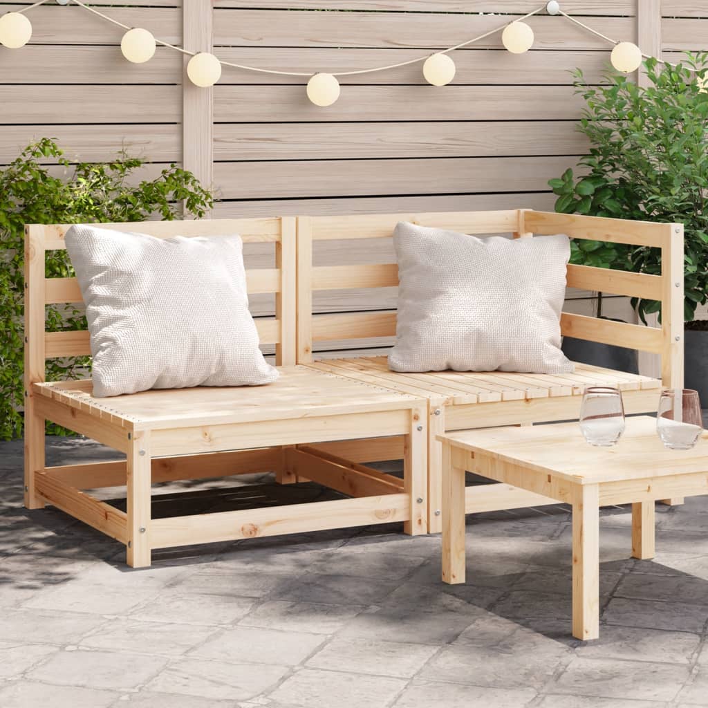 vidaXL Patio Sofa 2-Seater Solid Wood Pine-0